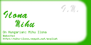 ilona mihu business card